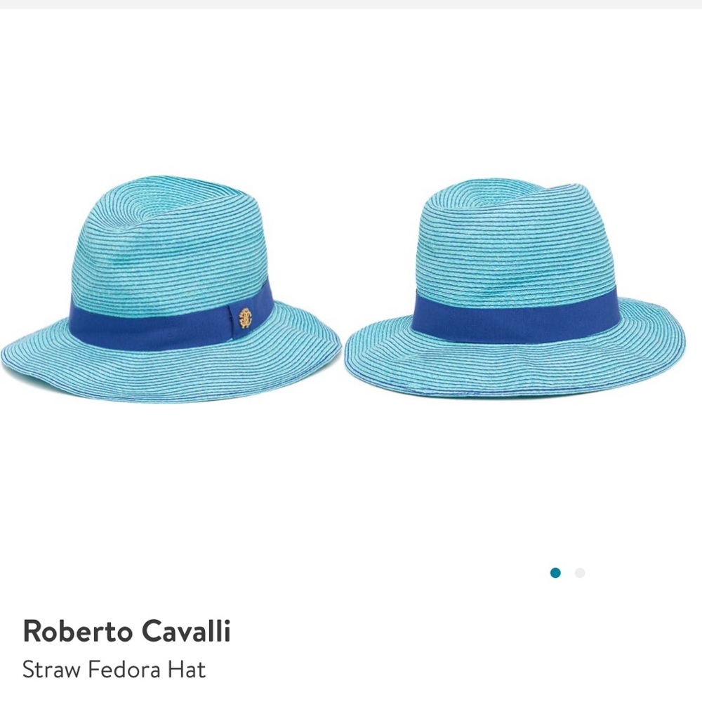 🔥🔥Roberto Cavalli Straw Fedora Hat
